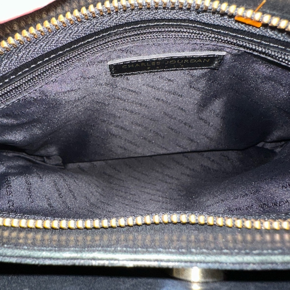 Charles Jourdan Black Leather Shoulder Bag - Picture 5 of 9